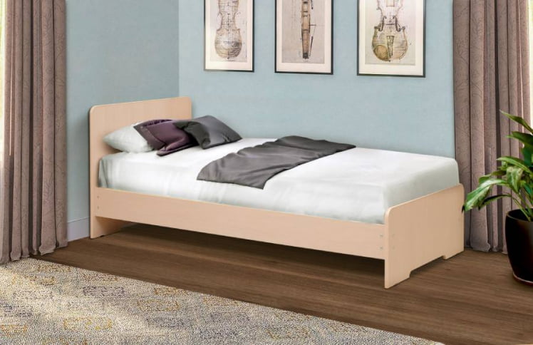 Кровать на уголках №5 800*1900 Дуб молочный_0