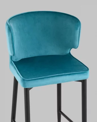 Полубарный стул Матео ножки велюр Темно-бирюзовый_7
