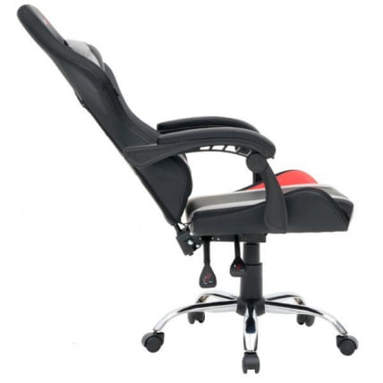 Кресло компьютерное CROMEX (КРОМЕКС) Quantum GM-155 RGB экокожа черное/красное/серое_9