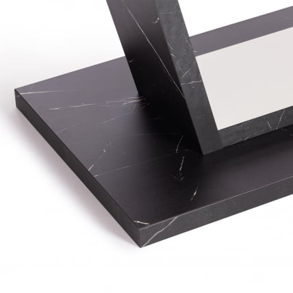 Стол обеденный VOX ЛДСП, 132-172x85x75,5 см, Мрамор черный/Белый_13