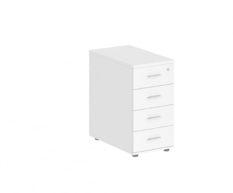 Тумба приставная с 4 ящиками-метабоксами Sigma SG.522.WH.WH.M Белый_0