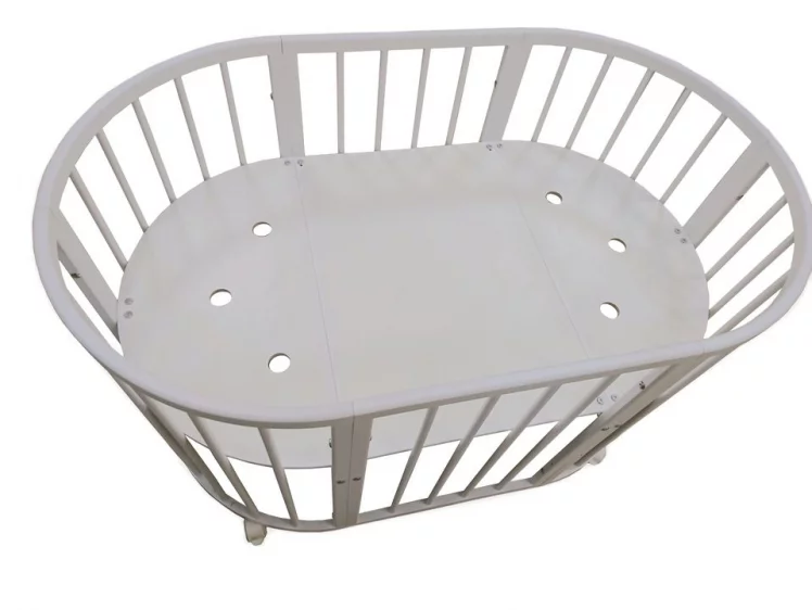 Кровать-трансформер с двумя матрасами Merry Happy Mini матовая Слоновая кость_8