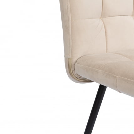 Стул обеденый Medeo велюр, 47х56х89, молочный/черный, (Porsche 2)_7