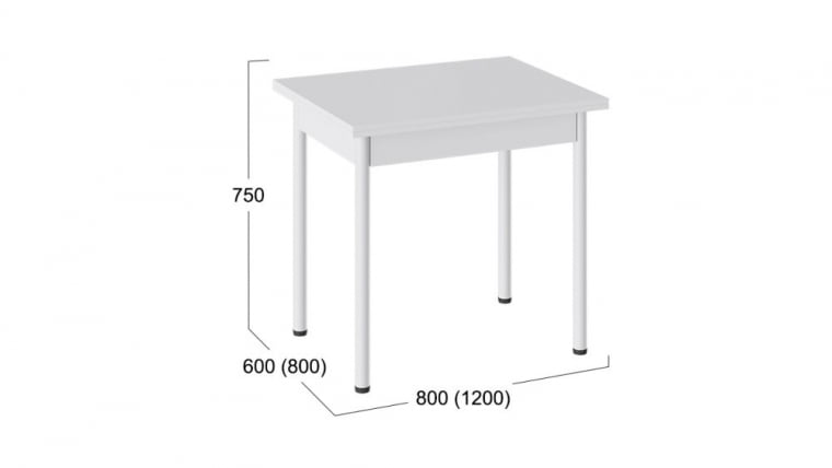 Стол обеденный Родос Тип 2 с опорой d40 Белый муар, Белый_2
