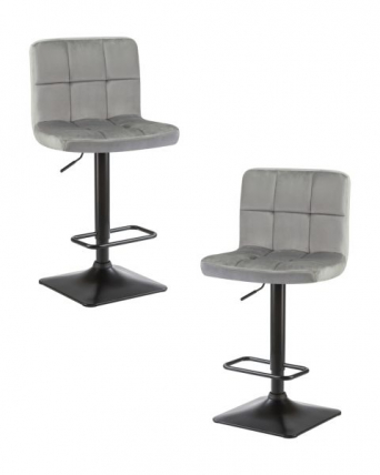 Стул барный DOBRIN DOMINIC (серый велюр (MJ9-75)) 2 шт_0
