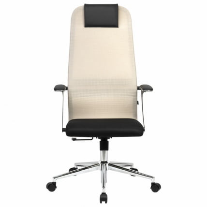 Кресло руководителя BRABIX PREMIUM Ultimate EX-801 хром Черное/бежевое_9
