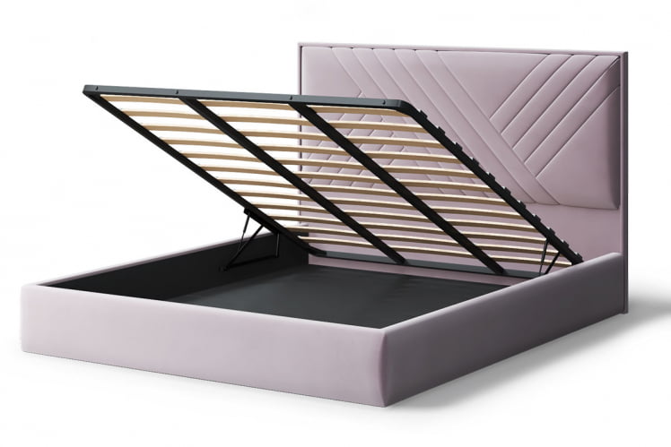 Кровать МИРА 2000*1800мм (без опор), велюр NEO 15 (лиловый), (б/основания, б/матраса)_2