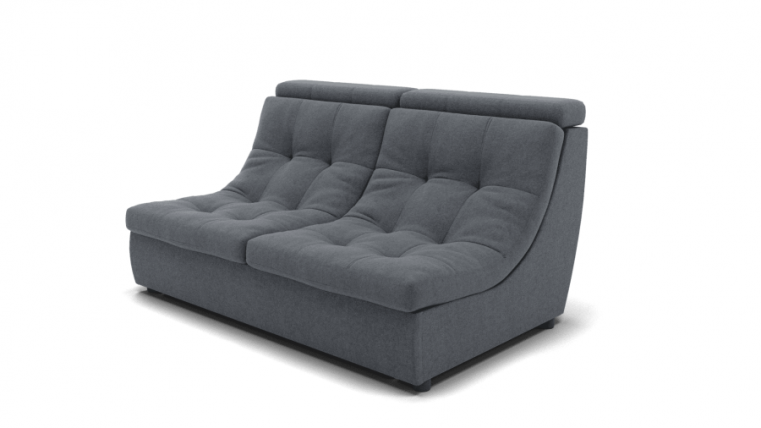 Диван Монако-1 (ЗР) Цвет фасада: Серый; Тип: Прямой; Материал фасада: Металл/Велюр_0