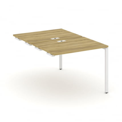 Двойной стол-приставка к опорным тумбам/шкафам CONCEPT CN.DSPR-001 Дуб Винченцо Белый_0