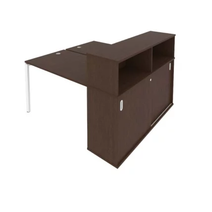 Рабочая станция с опорным шкафом-купе Metal System Б.РС-СШК-2.2 Венге/Белый_0