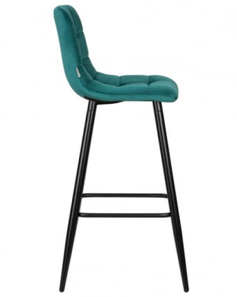 Стул барный DOBRIN NICOLE (черные матовые ножки, морской волны велюр (108-119)) 2 шт_3