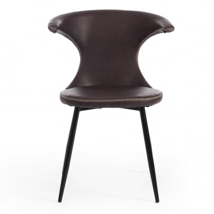 Стул FLAIR (mod. 9020) экокожа/металл, 60 х 56 х 78 см , коричневый 1/черный_4