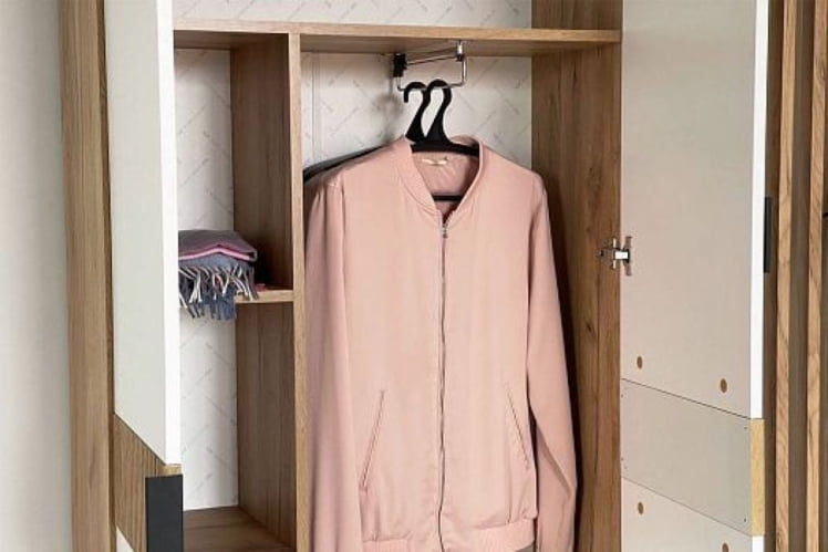 Шкаф двухдверный Бери MPR-024 Дуб крафт золотой/белое дерево_10