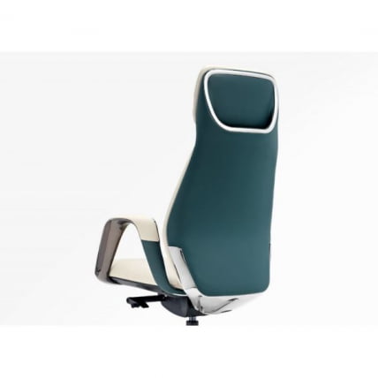 Эргономичное кресло руководителя Eureka OC07 SERENE (Nappa кожа), белое_5