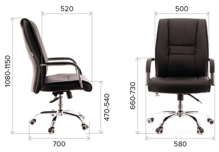 Кресло для руководителя Everprof Kent TM Экокожа Кремовый_3