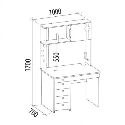 Письменный стол Орион 8.10 Венге-Кобург_1