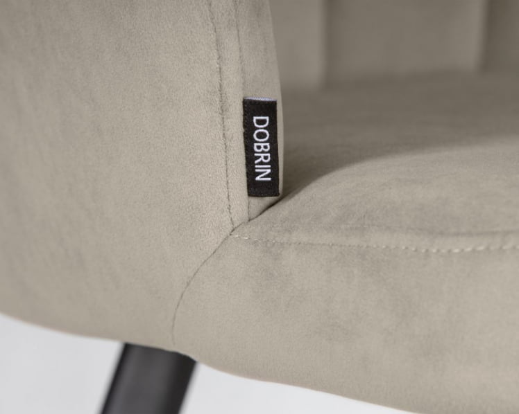 Стул обеденный DOBRIN NAOMI (ЭМАЛЬ ЧЕРНЫЙ МУАР велюр Catania Cocoa)_7