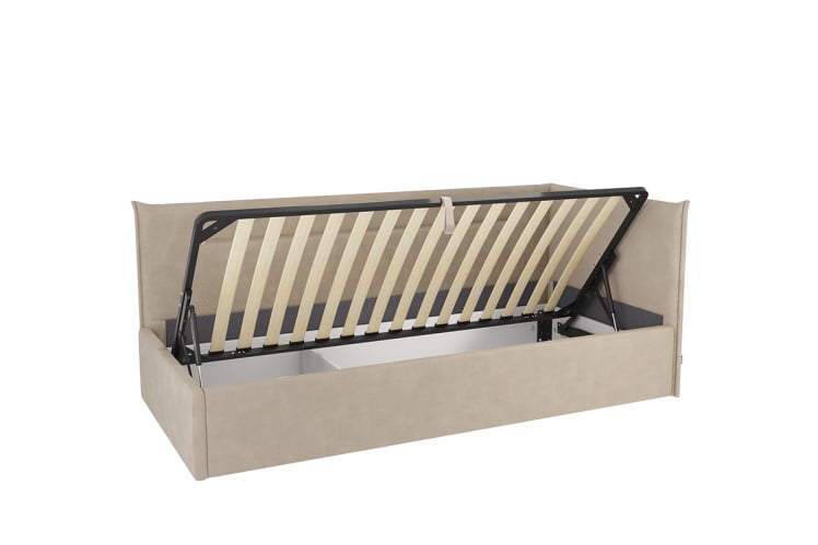 Кровать  0.9 Альба (Тахта) КМ.T-16 капучино (велюр)_2