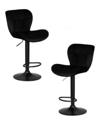 Стул барный DOBRIN BARNY BLACK (черный велюр (MJ9-101)) 2 шт_0