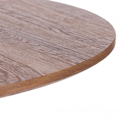 Стол RUSTO (mod. 283) МДФ/металл, D100 х 75 см, Black (Черный) / Walnut (Орех)_2