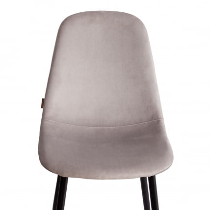 Стул BREEZE (mod. JSC-58) Велюр/металл , 44 х 53 х 86 см, Light grey (светло-серый) HLR14 / черный_5