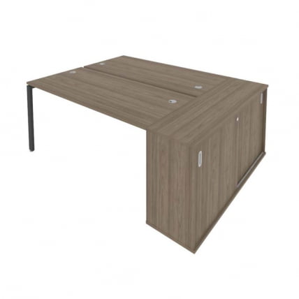 Рабочая станция с опорным шкафом-купе Metal System Б.РС-СШК-1.4 Вяз/Антрацит_0