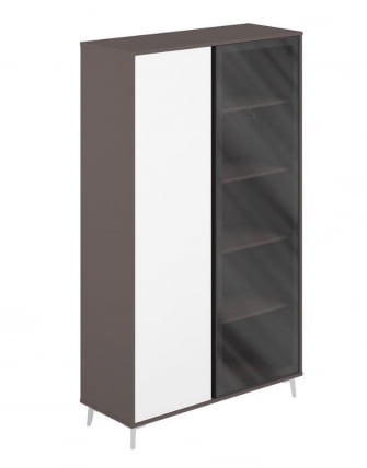 Шкаф высокий комбинированый Sirio SR.314.WF.WH.GLB Вольфрам Белый_0