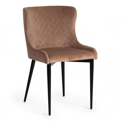 Стул MANTRA (mod. 713) ткань/металл, 49х61х82 см, высота до сидения 49 см, бежевый barkhat 5/черный_0