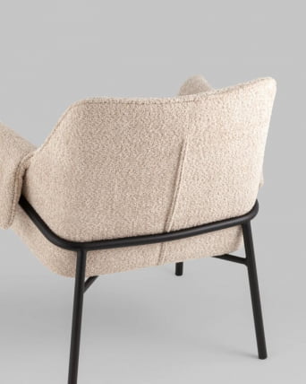 Кресло лаунж Бесс альпака Бежевый_3