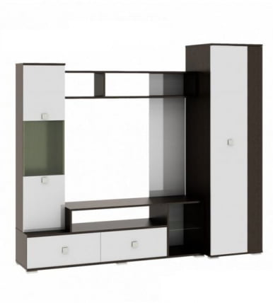 Стенка Карисма 5в Венге/белый глянец_0