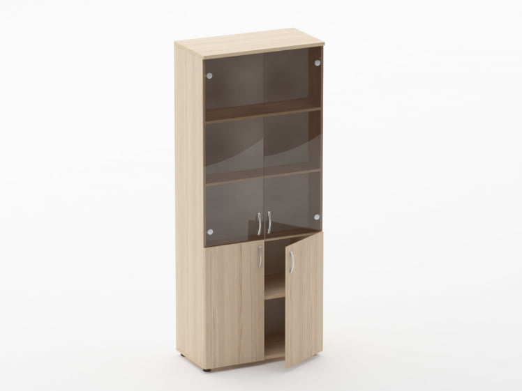 Шкаф высокий со стеклом Glassy 6.19.151 Орех_1