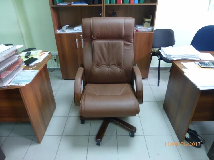 Кресло руководителя CHAIRMAN 653 кожа Коричневый_4