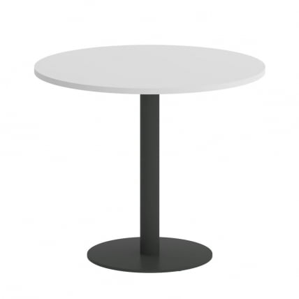 Стол журнальный круглый HOME OFFICE VR.SP-5-90.1 Белый/Антрацит металл_0