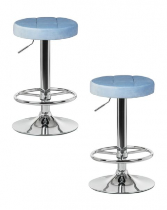 Табурет барный DOBRIN BRUNO (пудрово-голубой велюр (MJ9-74)) 2 шт_0