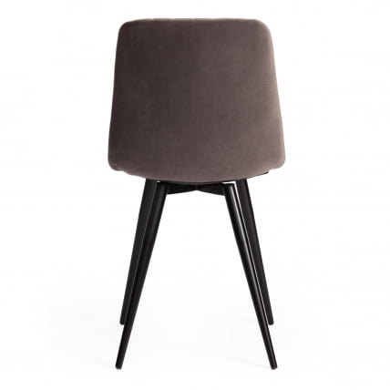 Стул CHILLY X (mod. 7096-1) ткань/металл, 45x53х88 см, высота до сиденья 50 см, темно-серый barkhat 14/черный_3