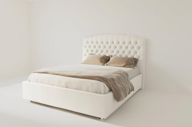 Мягкая интерьерная кровать "Берлин" без основания Цвет фасада: Белый; Цвет корпуса: Белый; Материал фасада: Искусственная кожа; Размер: 800х2000 мм; Спальное место: 800х2000 мм _0