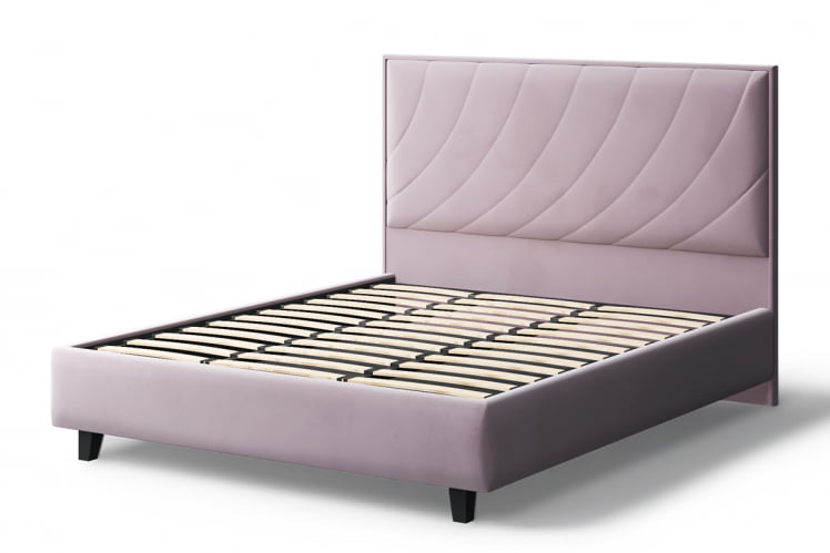 Кровать СОФИЯ 2000*1200мм (на опорах), велюр NEO 15 (лиловый), (б/основания, б/матраса)_2