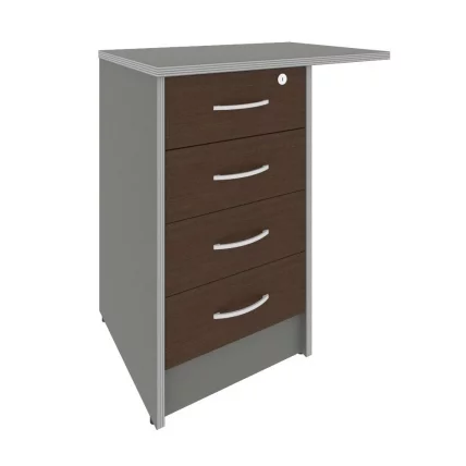 Тумба приставная с фолдингом Riva А.ТП-4.3F-S Венге/металлик_0