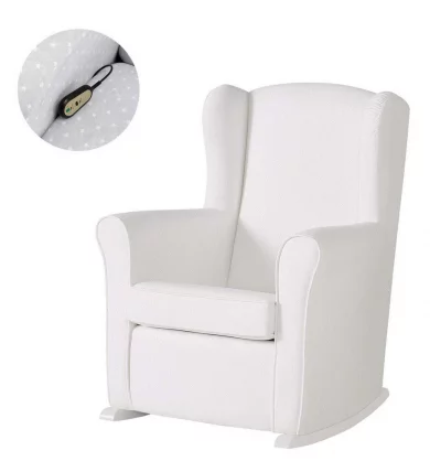 Кресло-качалка с Relax-системой Micuna Wing Nanny White/Leatherette White_0