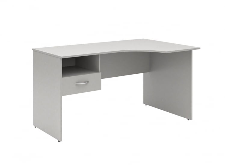 Стол письменный правый SET140-1 R c подвесной тумбой Белый_0