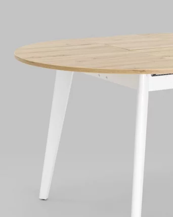 Стол раздвижной Rondo 100-135 Дуб/белый_4