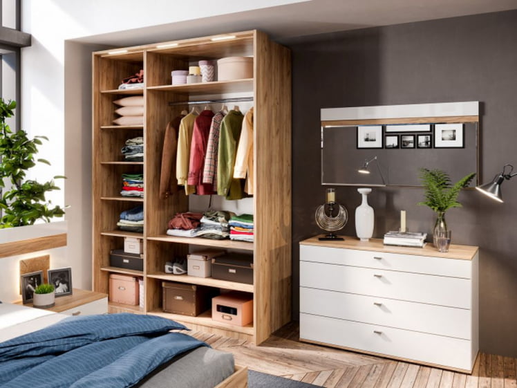 Спальный гарнитур Фиджи №1 Дуб Золотой Белый_3