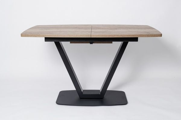 Стол раздвижной Лотус раздвижной Дуб Галифас Табак/черный_1