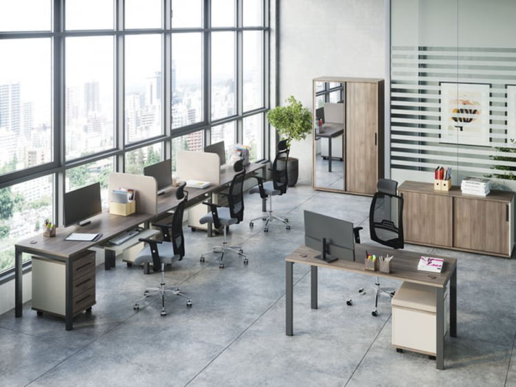 Стол эргономичный правый на металлоопорах New Line NLN36322734 Дуб шамони темный_2