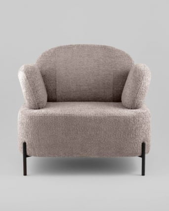 Кресло Кэнди ткань с подлокотниками букле капучино_2