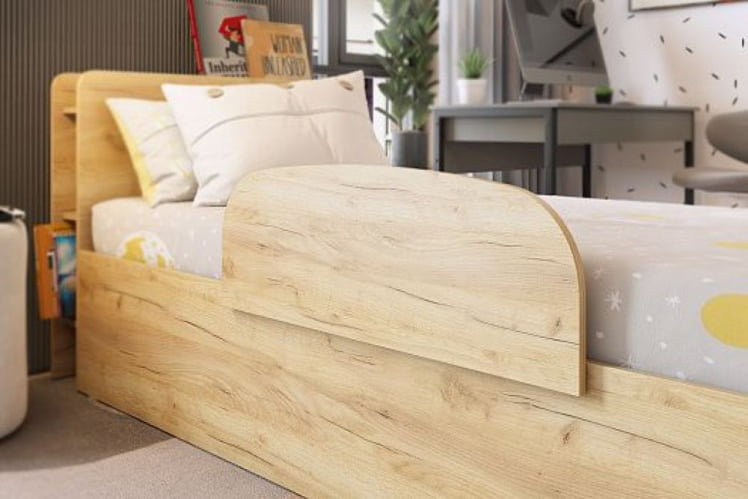 Кровать с основанием Юниор ZO.SMU-02 дуб крафт золотой_3