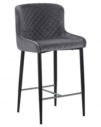 Стул полубарный DOBRIN CHRISTIAN 65 Темно-серый велюр V108-91_0