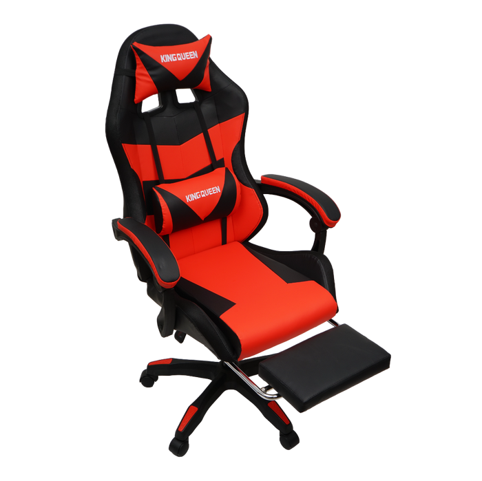 Кресло 1209 KINGQUEEN, цвет черный/красный с подсветкой, 1209-black-red-mass-led_3