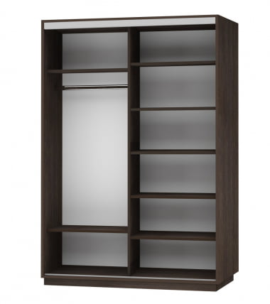 Шкаф-купе двухдверный Экспресс Дуо 1600х2200h Улица/Венге_1