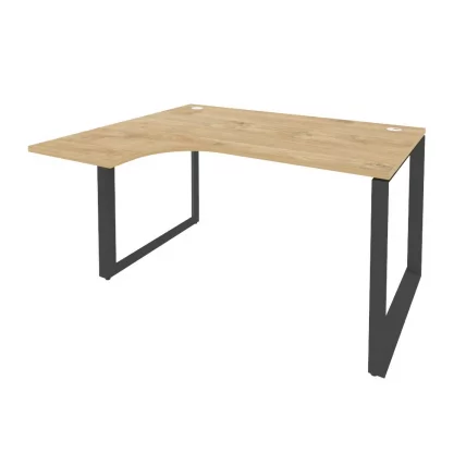 Стол эргономичный левый на О-образном м/к ONIX O.MO-SA-3L Тиквуд Светлый/Антрацит_0